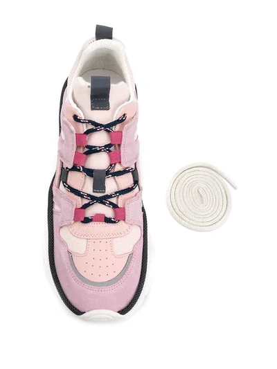 Shop Isabel Marant Panelled Sneakers In Pink