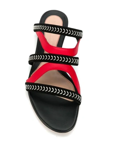 Shop Alexander Mcqueen Suede And Nappa Leather Cage Sandals In Black