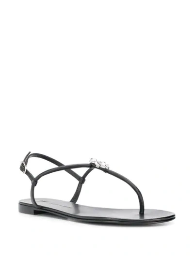 Shop Giuseppe Zanotti Anya Love Sandals In Black