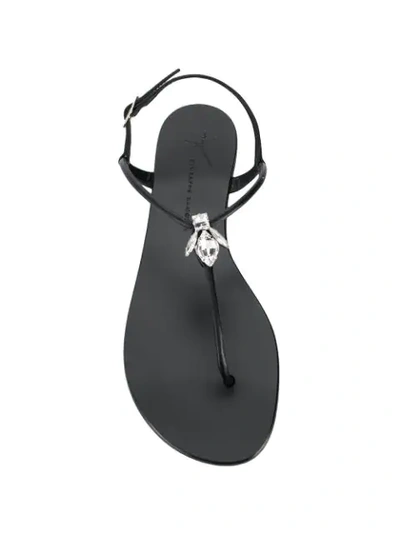 Shop Giuseppe Zanotti Anya Love Sandals In Black