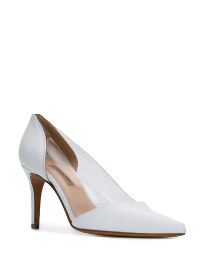 ALBANO CLEAR PANEL PUMPS - 白色
