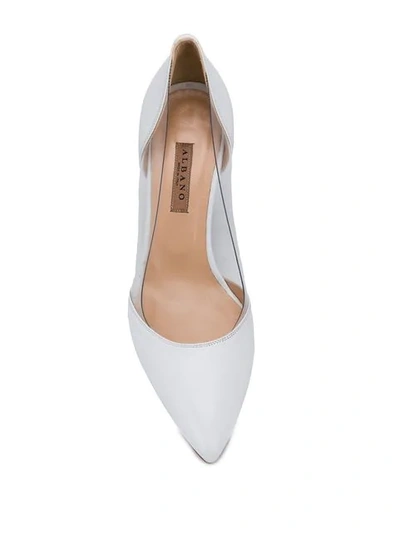 Shop Albano Clear Panel Pumps In White