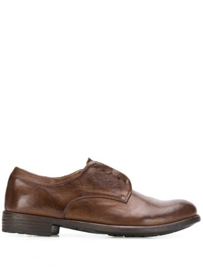 Shop Officine Creative Laceless Oxford Shoes In Brown