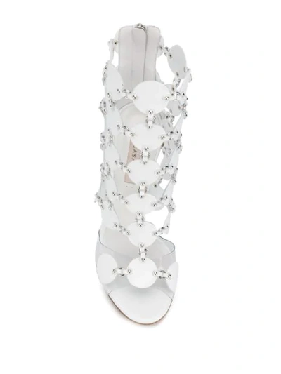 Shop Casadei Futura Sandals In White