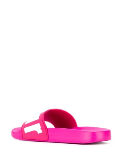 ISABEL MARANT FUCHSIA PINK SLIDERS - 粉色