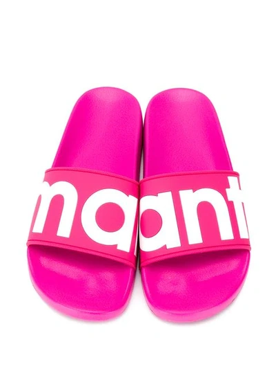 Shop Isabel Marant Fuchsia Pink Sliders