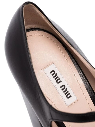 Shop Miu Miu Mary-jane Platform Pumps In F0002