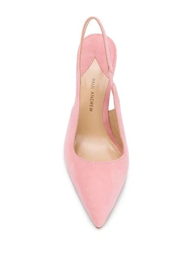 Shop Paul Andrew Slingback Ankle Strap Pumps In Pink