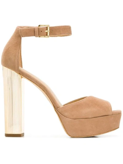 Shop Michael Michael Kors Platform Sandals In Neutrals