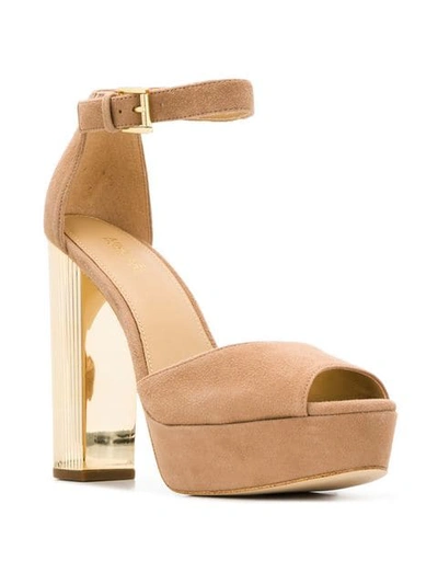 Shop Michael Michael Kors Platform Sandals In Neutrals