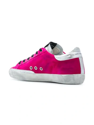 Shop Golden Goose Super-star Velvet Sneakers In Pink