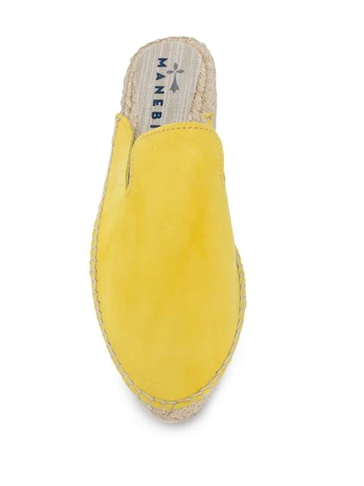 Shop Manebi Slip-on Hamptons Espadrilles In Yellow