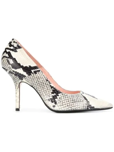 snakeskin effect pumps