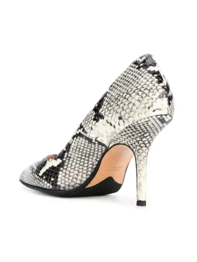 Shop Anna F . Snakeskin Effect Pumps - Neutrals