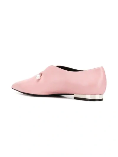 Shop Coliac Pearl Embellished Shoes - Pink