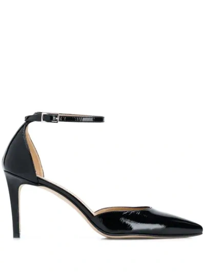 Shop Antonio Barbato Varnished Pointed Pumps In Black