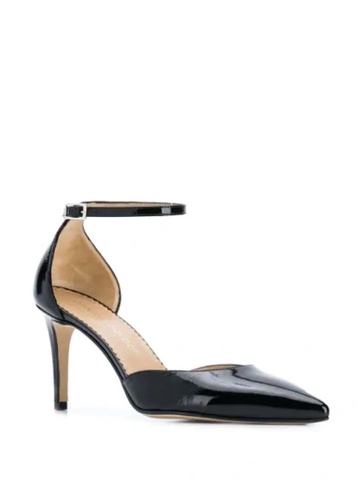 Shop Antonio Barbato Varnished Pointed Pumps In Black