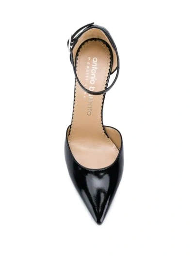 Shop Antonio Barbato Varnished Pointed Pumps In Black