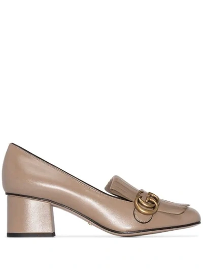 Shop Gucci Marmont 55mm Fringed Pumps In 2606