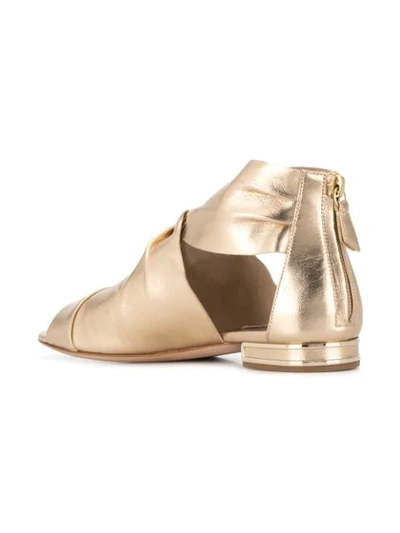 Shop Casadei Sade Sandals In Gold