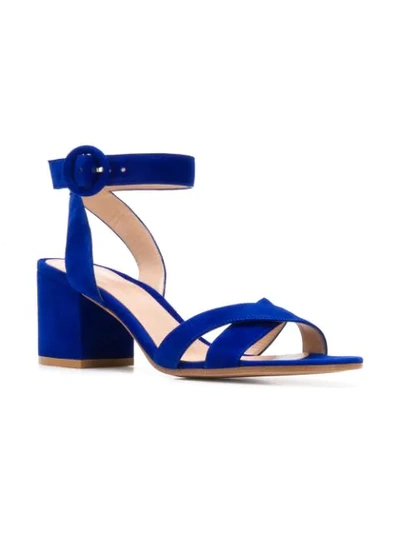 Shop Gianvito Rossi Frida Block-heel Sandals In Blue