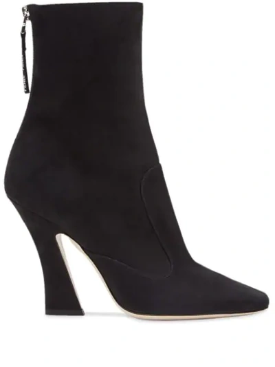 Shop Fendi Ffreedom Square Toe Ankle Boots In Black