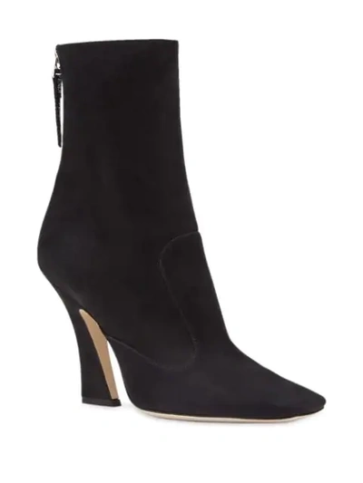 Shop Fendi Ffreedom Square Toe Ankle Boots In Black