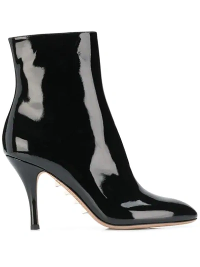 Shop Valentino Garavani Rockstud Sole Ankle Boots In Black