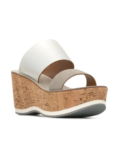 Shop Fabio Rusconi Wedge Mule Sandals In White