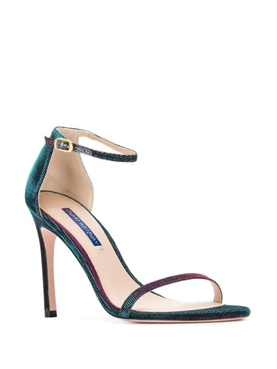 Shop Stuart Weitzman Nudistsong Strapy Sandals In Blue