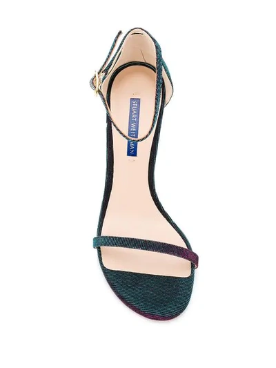Shop Stuart Weitzman Nudistsong Strapy Sandals In Blue