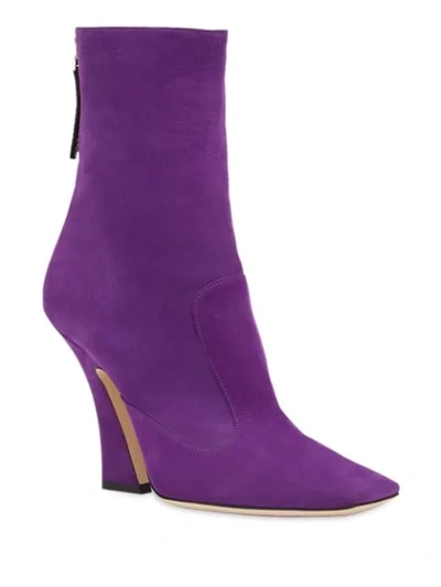 Shop Fendi Ffreedom Ankle Boots In Purple