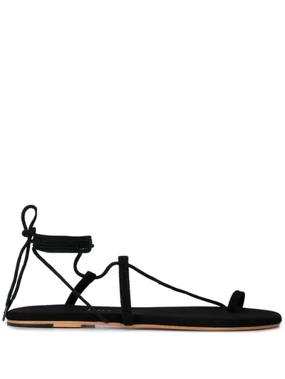 Shop Tkees Wrap Tie Ankle Sandals - Black