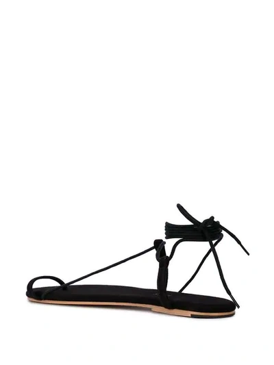 TKEES WRAP TIE ANKLE SANDALS - 黑色