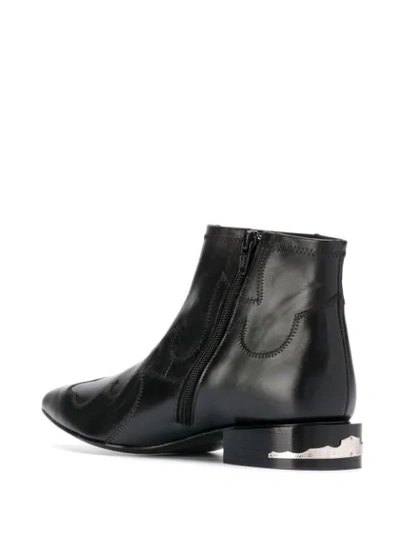 Shop Toga Pointed Toe Western Boots In Black