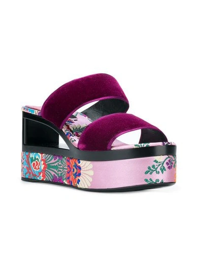 Shop Casadei Chinoise Platform Sandals - Pink