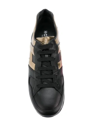 Shop Hogan Logo Platform Sneakers In Black