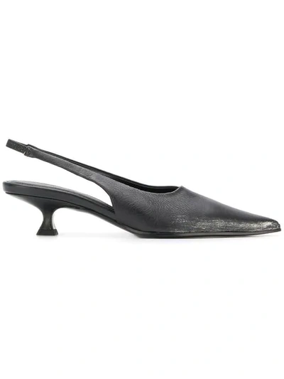 Shop Mm6 Maison Margiela Slingback Pumps In Black