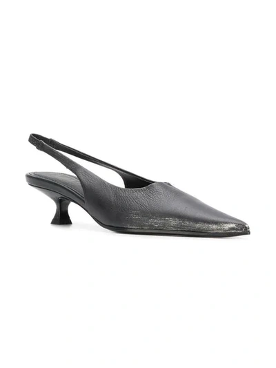 Shop Mm6 Maison Margiela Slingback Pumps In Black