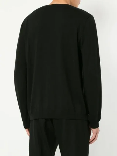 Shop Ports V Argyle Sweater In Black