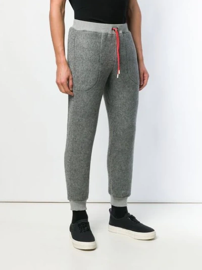 Shop Julien David Drawstring Track Pants In Grey