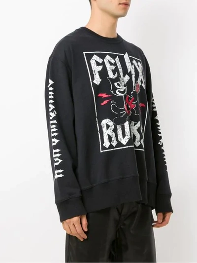 Shop À La Garçonne + Hering Felix Rocks Sweatshirt In Black