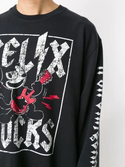 Shop À La Garçonne + Hering Felix Rocks Sweatshirt In Black