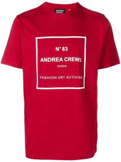 Shop Andrea Crews Logo T-shirt - Red