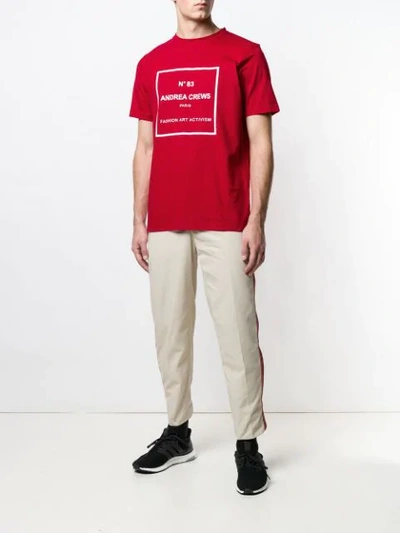 Shop Andrea Crews Logo T-shirt - Red