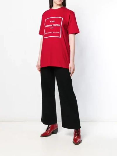 Shop Andrea Crews Logo T-shirt - Red