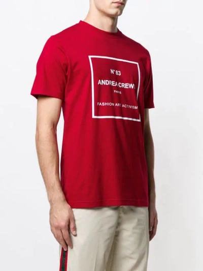 Shop Andrea Crews Logo T-shirt - Red