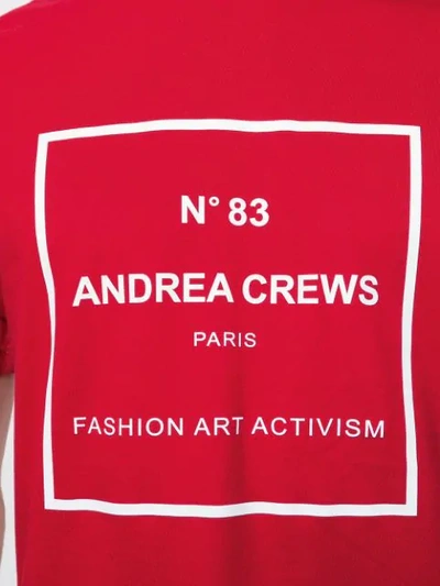 ANDREA CREWS LOGO T-SHIRT - 红色