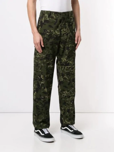 Shop We11 Done Military Trousers In Green