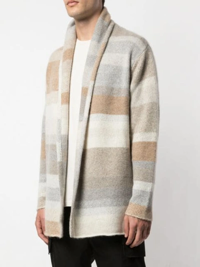 Shop The Elder Statesman Cashmere Italy Smoking Cardigan In Neutrals